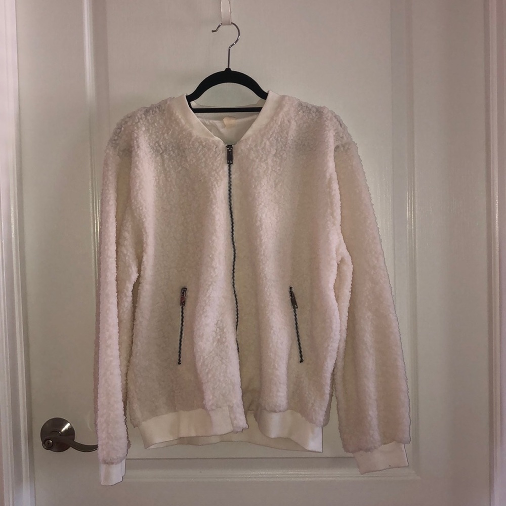 NEW Forever 21 Boucle Knit Zippered Jacket